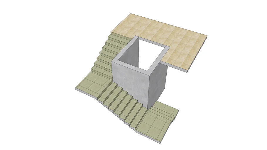 Stairs and elevator space - Escalier et espace ascenseur 