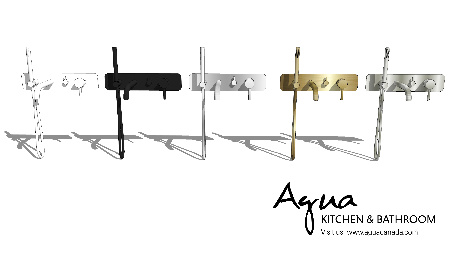 Wall mounted tub faucet (code: SAHARA) by Agua Canada