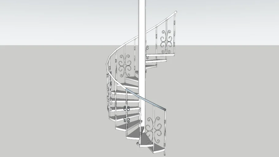 Escalera caracol metalica tipo colonial