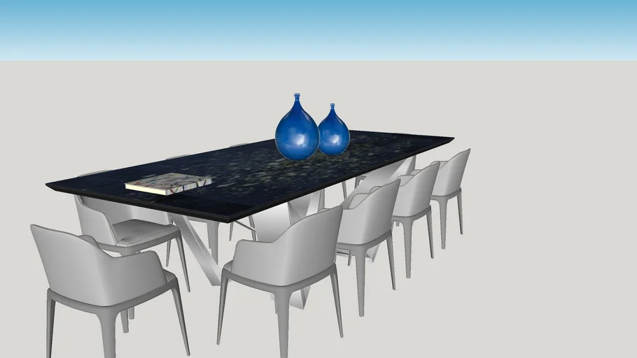 table with ten chairs