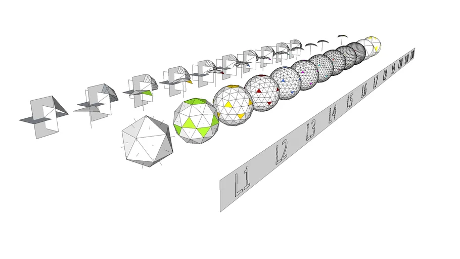 Geodesic Structure - All Constructions from Level 1 to Level 10
