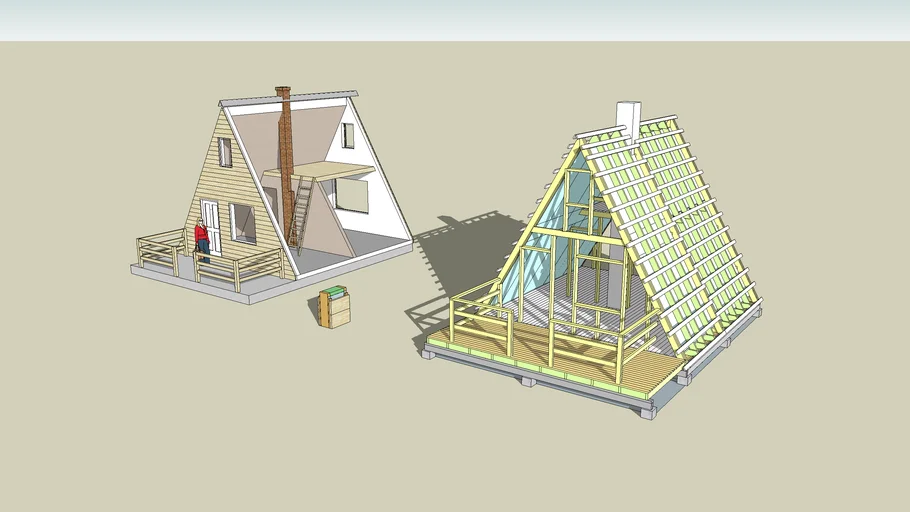 А-Образный дом. A-frame. Дом шалаш.