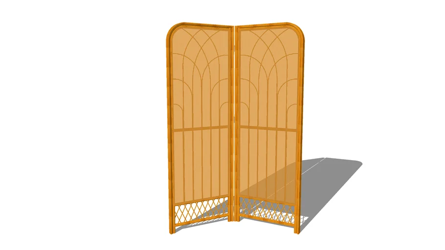 Rattan Screen 2 panels