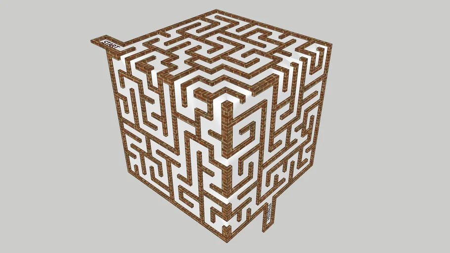 3D Maze Puzzle - Three Sides of a Cube. | 3D Warehouse
