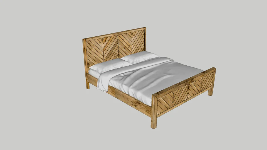 OAK BED 180 CM