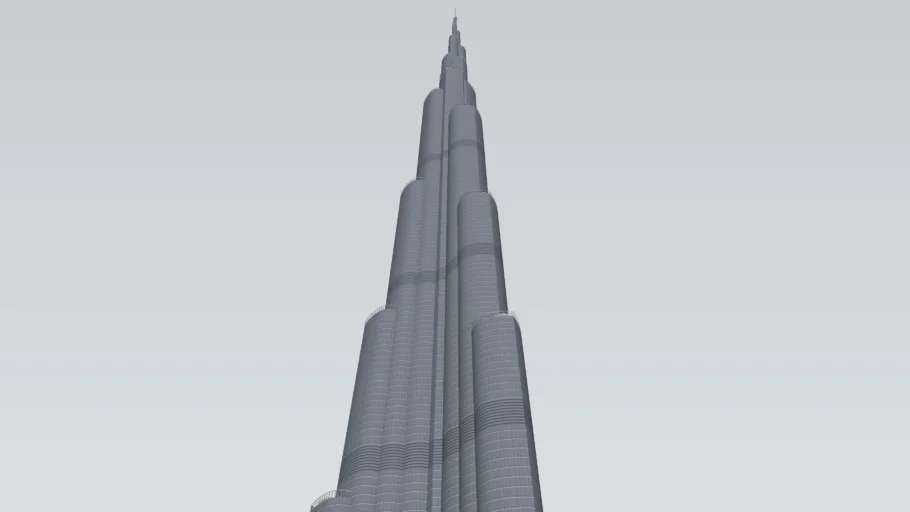 BURJ KHALIFA モデル Burj Khalifa Tower Model, Alloy Material 18 cm Size Mini