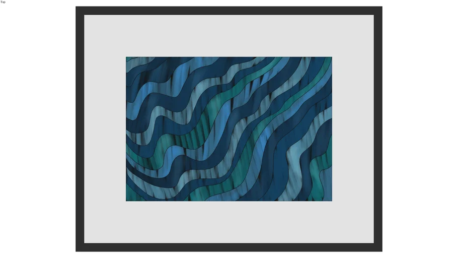 Quadro Abstrato Azul Ondas