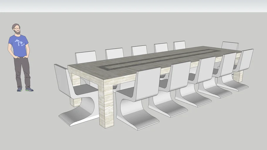 mesa grande larga y sillas, table chairs refo