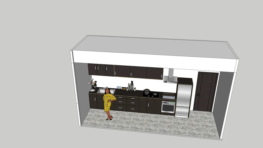 dapur minimalis 2x6 m2