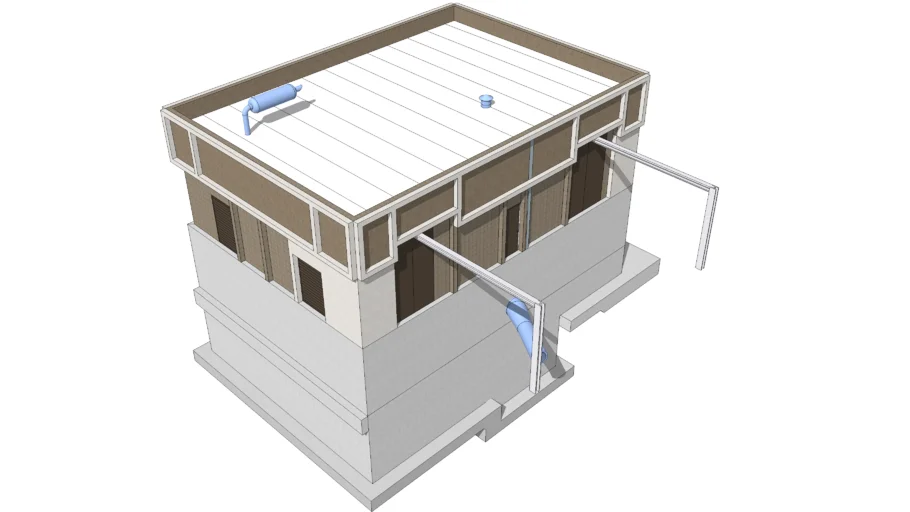 Pump Station, Multi Level 02 with Bar Screens