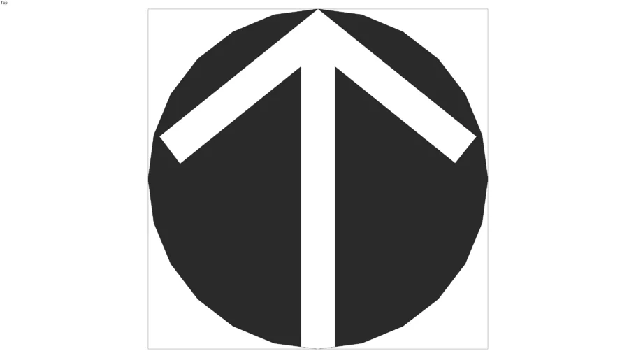 Circular north arrow