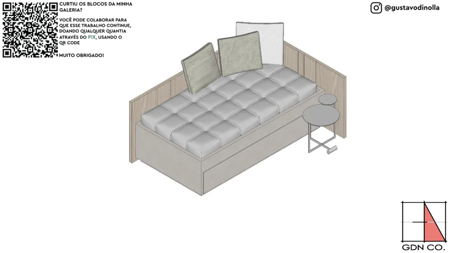 CAMA DE SOLTEIRO COM CABECEIRA