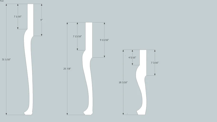 Cabriole Legs Template
