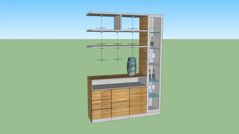 Crockery unit cum bar unit