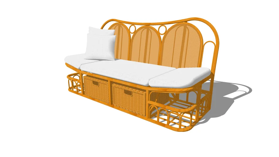 Rattan Sofa 160