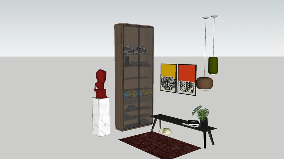 Furniture - Lift Lobby with shoe rack