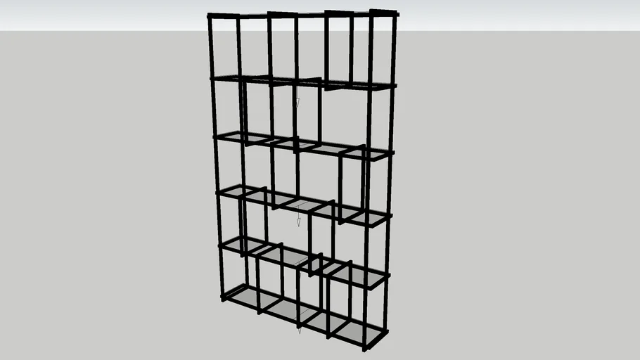 Modern metal stand w/ glass