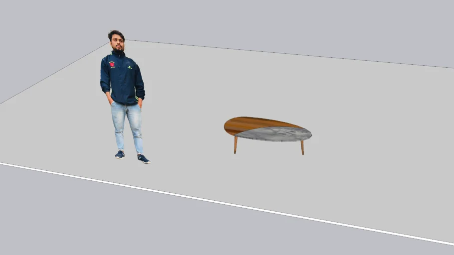 Coffee Table wood & marble