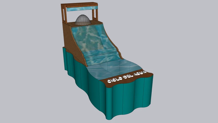 Maqueta interactiva del ciclo del agua