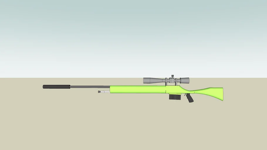 M40A3 sniper rifle(supressed),not bolt action | 3D Warehouse