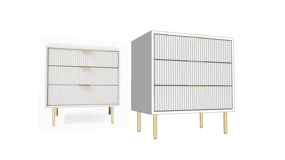 Quinn Closed 3-Drawer Nightstand (28")