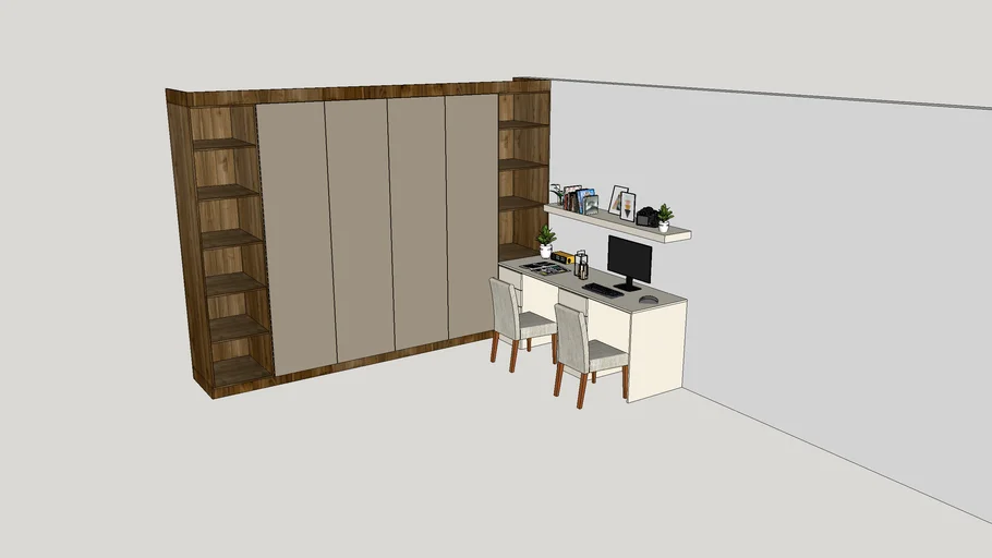closet con un escritorio...