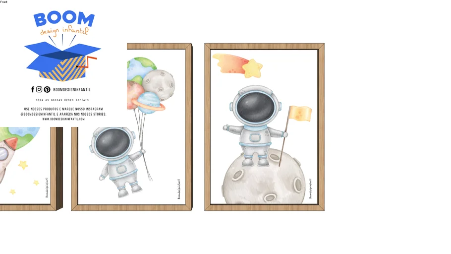 quadro infantil astronauta
