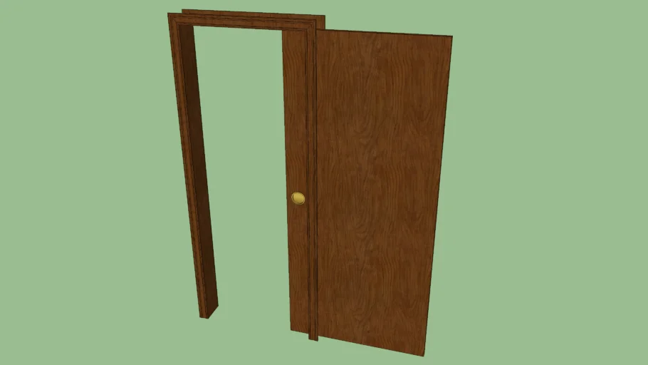 Wooden pocket door