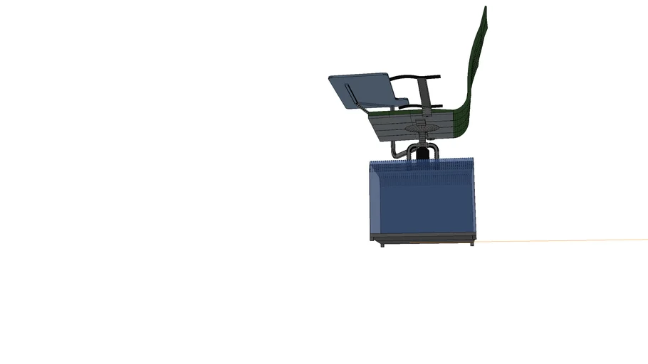 Modern school chair with table