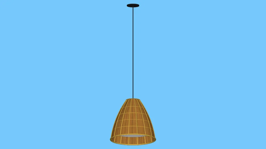 Luminária pendente detalhes de Sizal