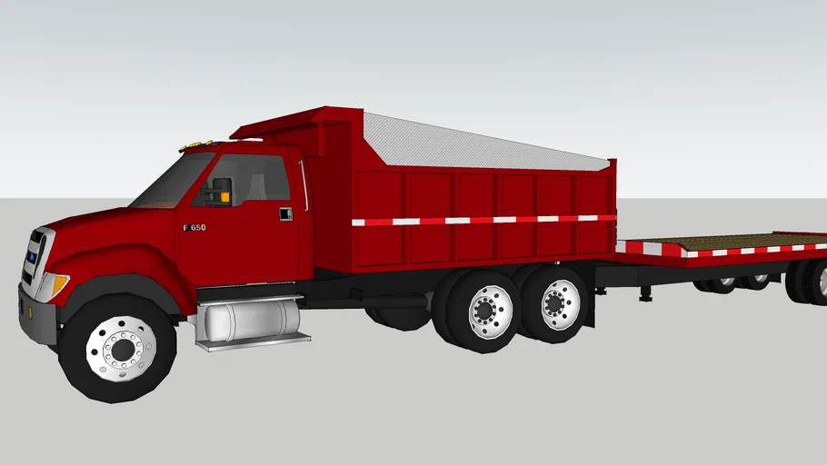 Ford F650 Dump with Tag trailer