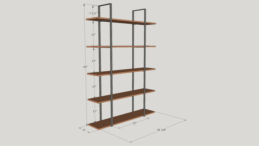 Wall mount display shelf