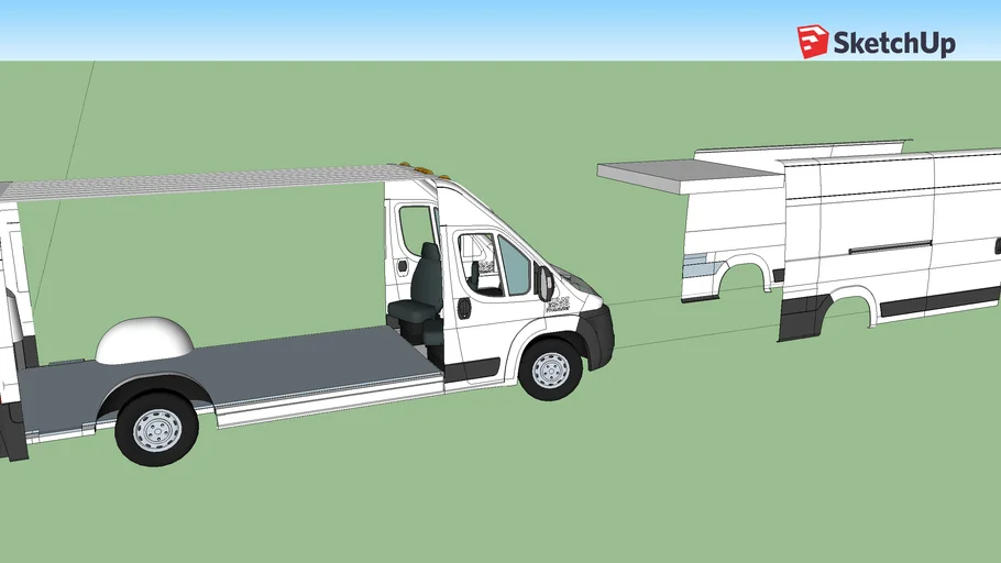 Promaster 3500 Extended EXT 159 in WB With Doors and Queen Bed