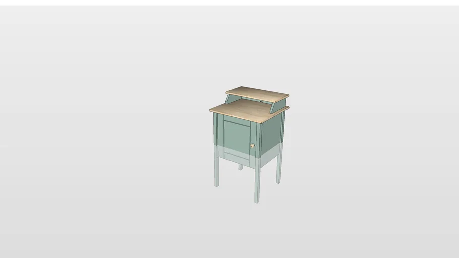 IKEA OLDERDALEN bedside table 47x43, grey-green pine