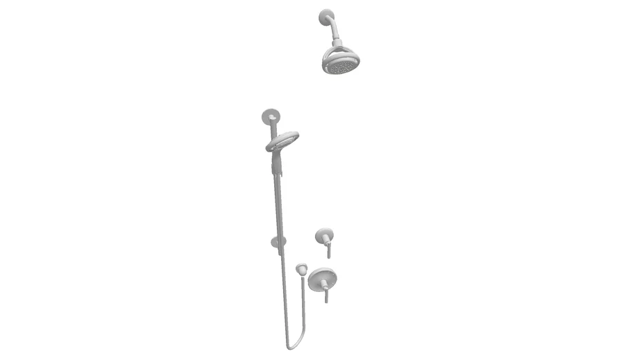 Shower with Handheld Set-Up