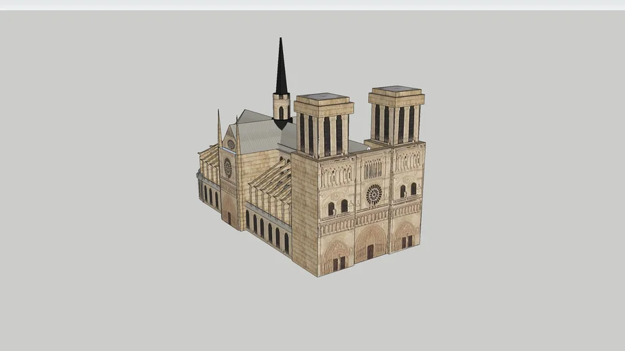 Cathédrale Notre Dame de Paris - fixed normals
