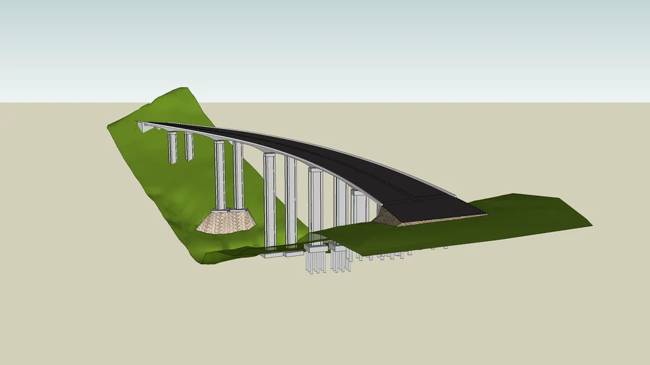 Puente de Santiurde, modelo completo