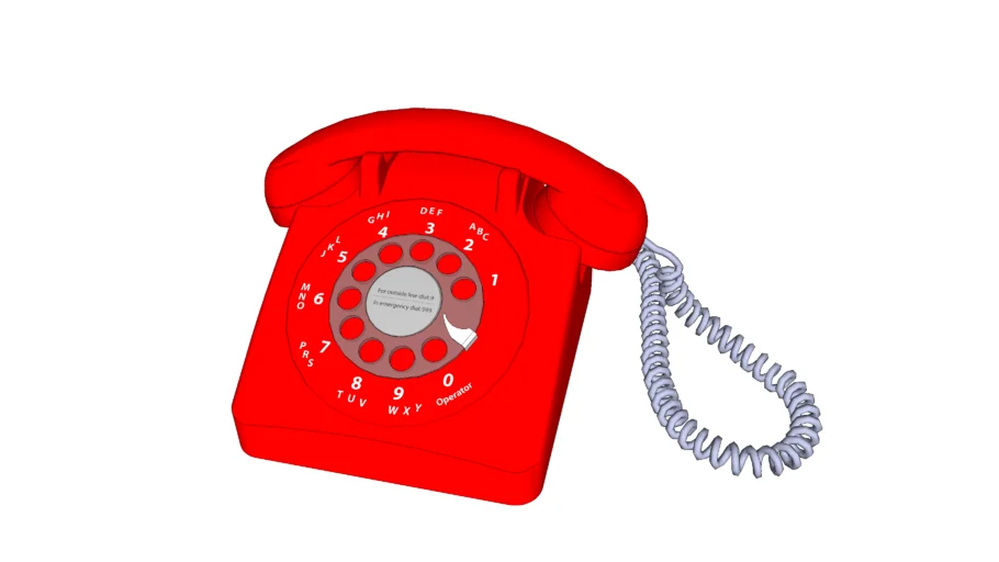 Red Rotary Telephone