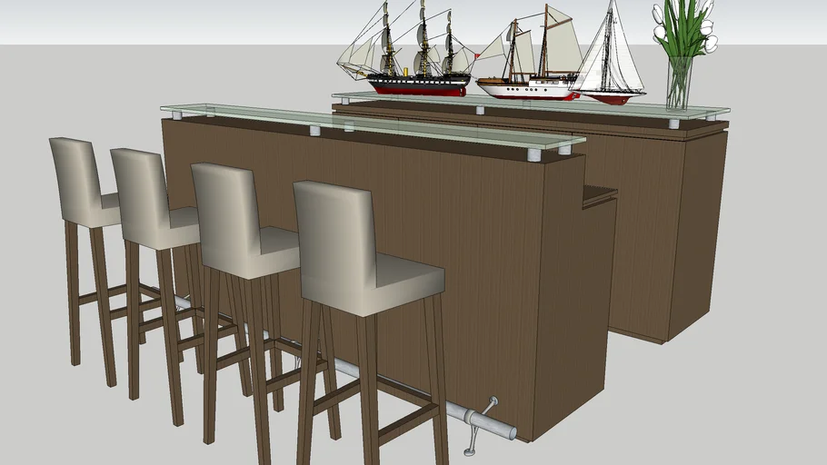Home Bar Counter Set
