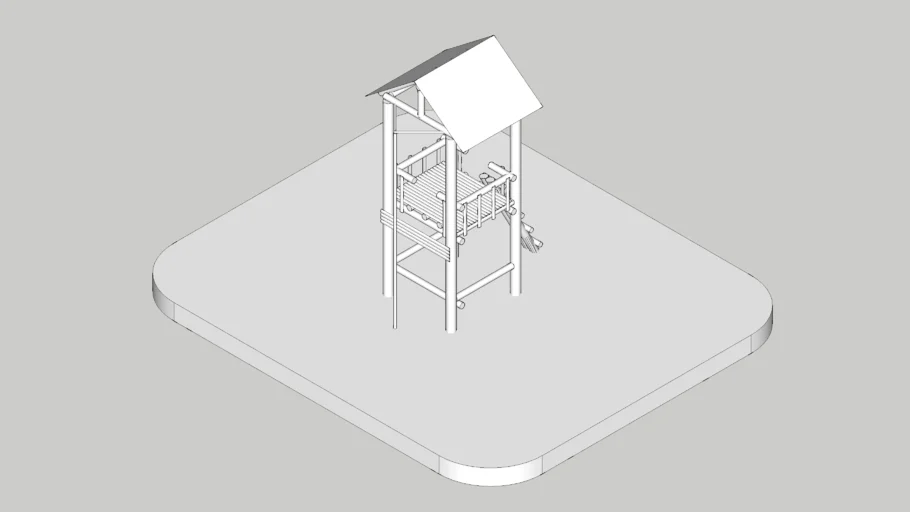 Platform with Fireman's Pole