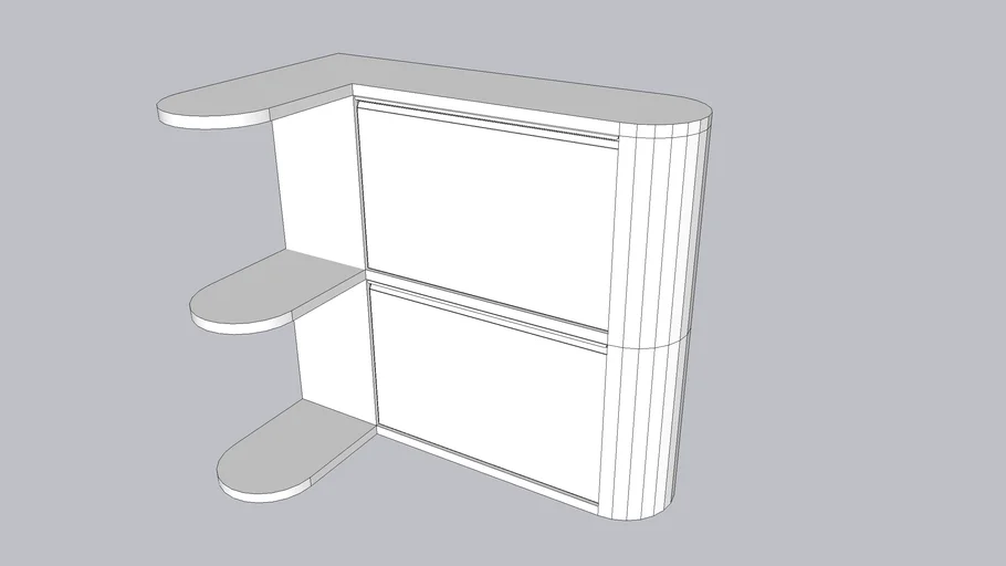 shoe rack with shelf | 3D Warehouse