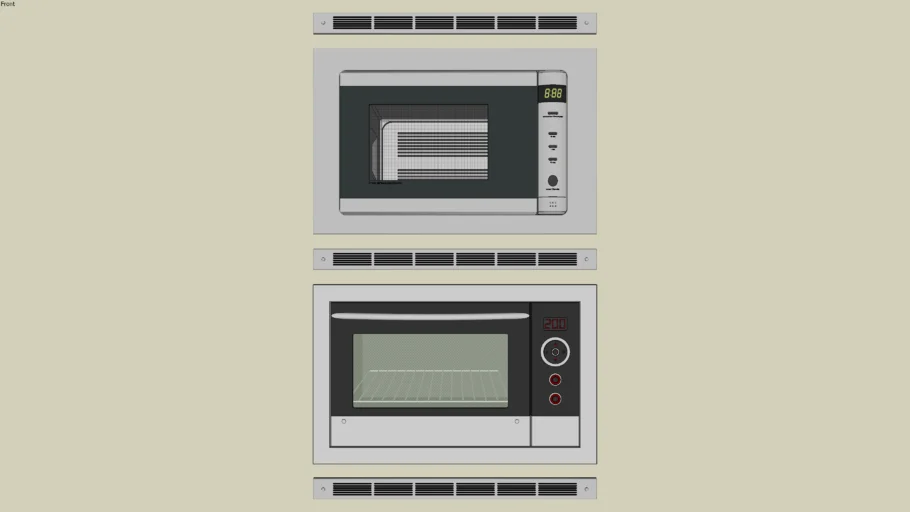Forno e microondas de embutir fischer 