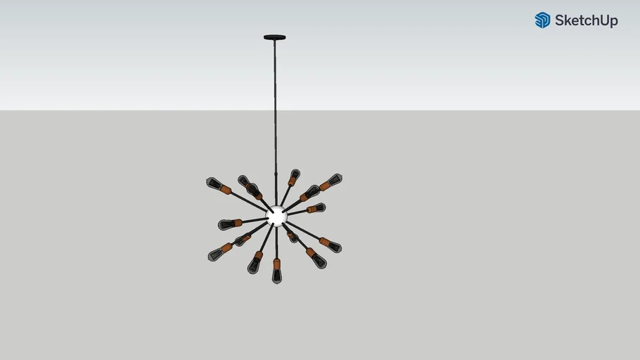 Pendente Sputnik Preto Com Cobre