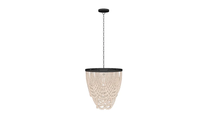 Amelia Wood Bead Chandelier | Pottery Barn