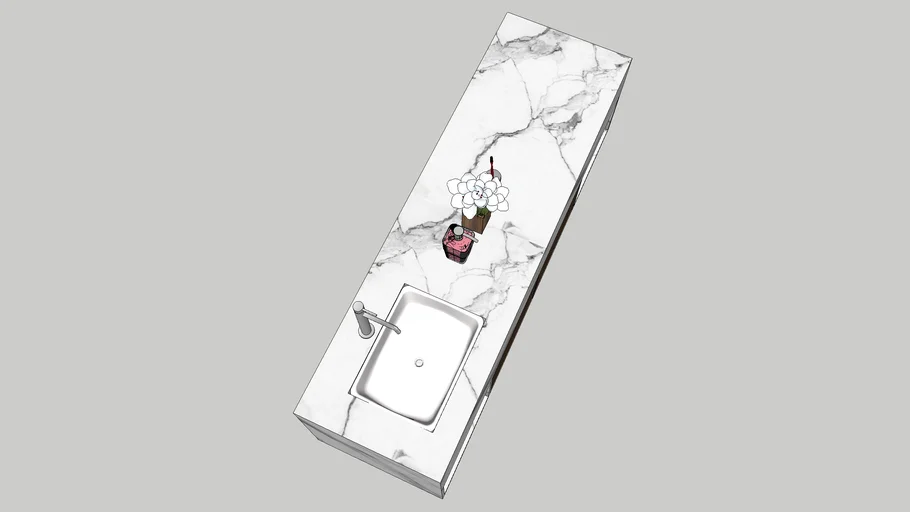 Washbasin and mirrors