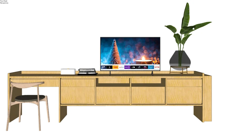 credenza tv and table
