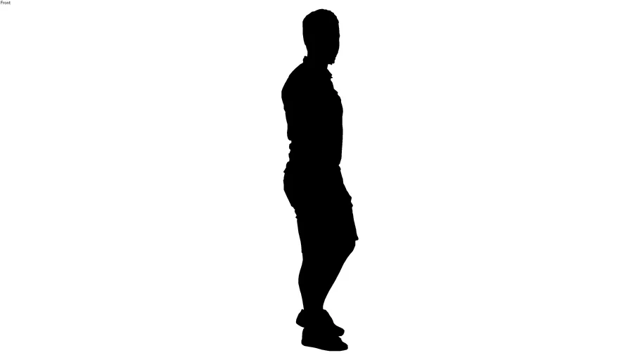 2d silhouette side man walking