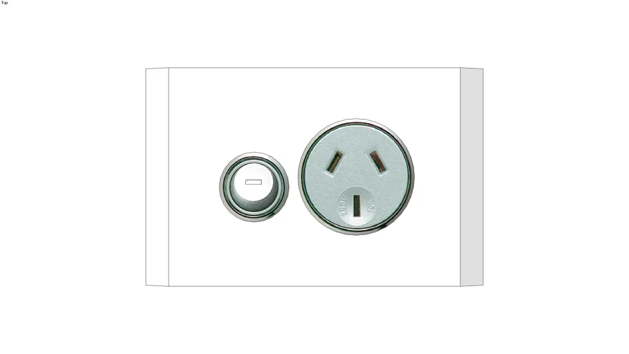 4015 Single Switch Socket Outlet, Saturn, 250V, 10A, 1 Gang, Pure White