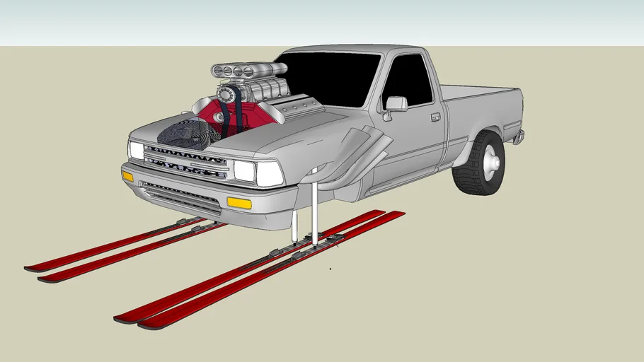 Toyota Tacoma snow hill climb car