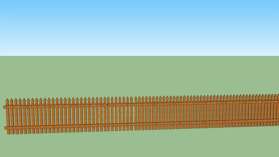wood fence with gate